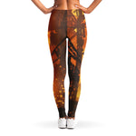 Brave Firefighter Painting Print Women's Leggings