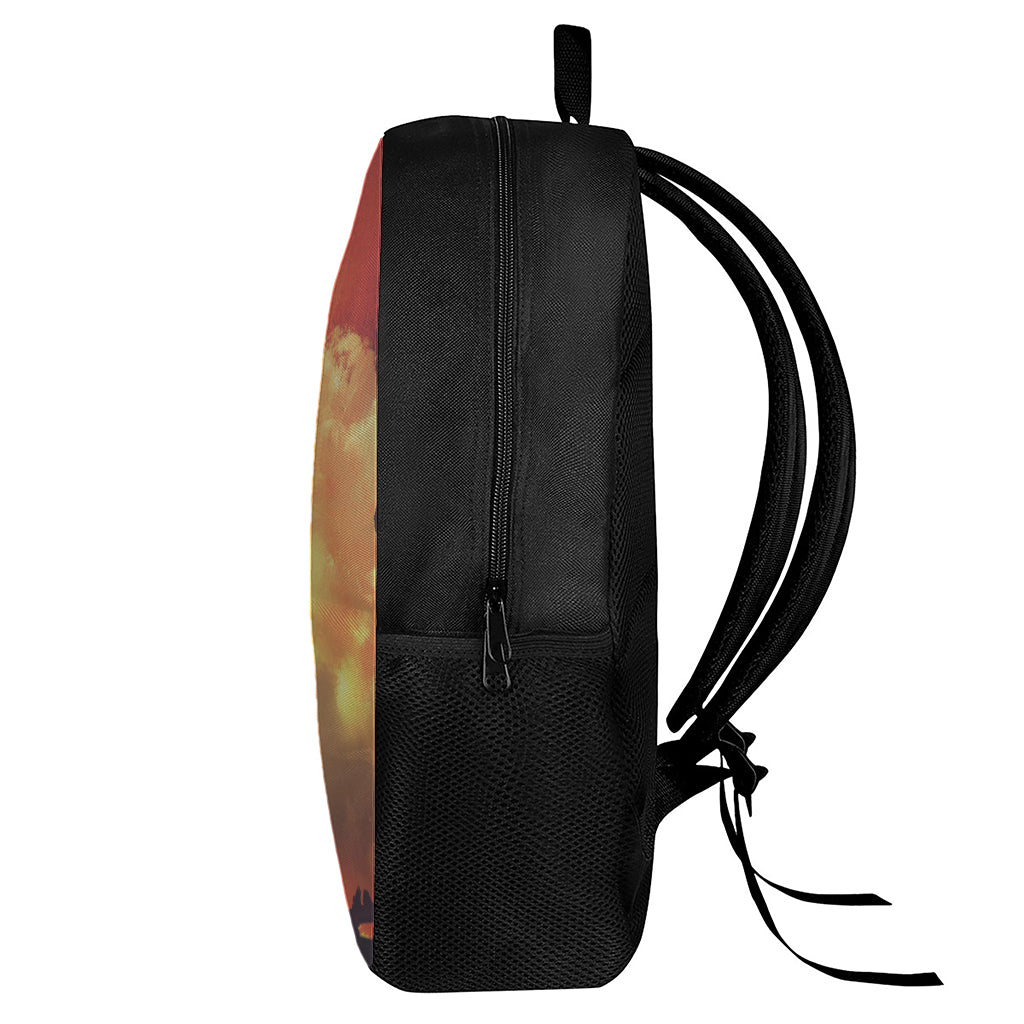 Brave Firefighter With Axe Print 17 Inch Backpack