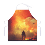 Brave Firefighter With Axe Print Adjustable Apron