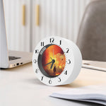 Brave Firefighter With Axe Print Alarm Clock