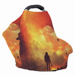 Brave Firefighter With Axe Print Baby Seat Cover