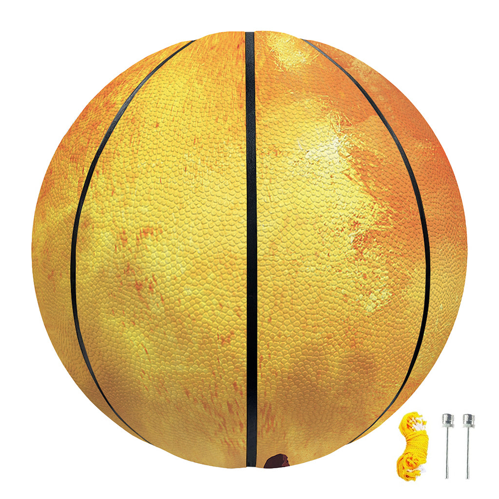 Brave Firefighter With Axe Print Basketball