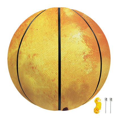 Brave Firefighter With Axe Print Basketball