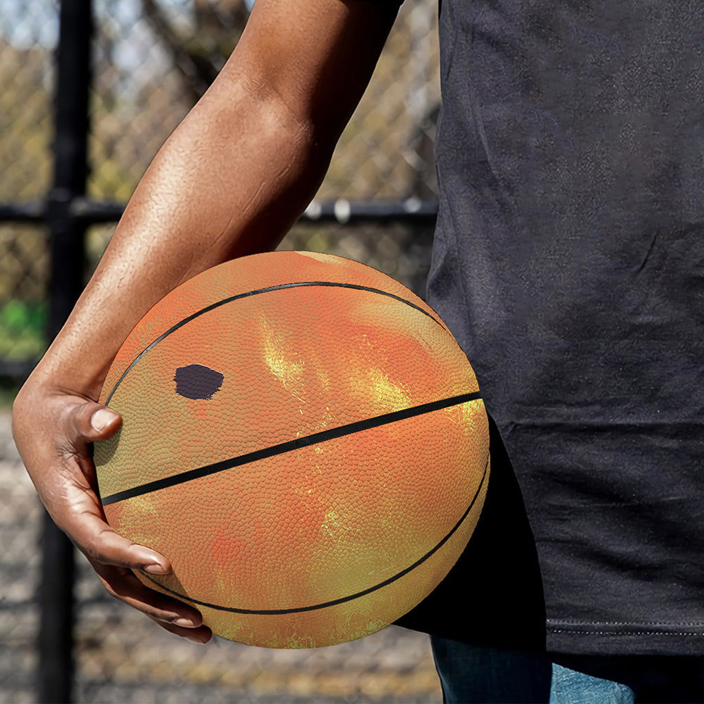 Brave Firefighter With Axe Print Basketball
