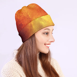 Brave Firefighter With Axe Print Beanie