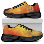 Brave Firefighter With Axe Print Black Chunky Shoes