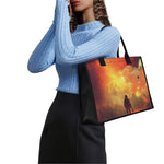 Brave Firefighter With Axe Print Canvas Tote Bag