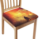 Brave Firefighter With Axe Print Chair Cushion Cover