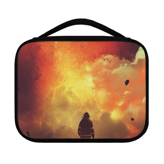 Brave Firefighter With Axe Print Classic Bible Case