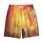 Brave Firefighter With Axe Print Cotton Shorts