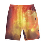 Brave Firefighter With Axe Print Cotton Shorts
