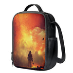 Brave Firefighter With Axe Print Crossbody Lunch Bag