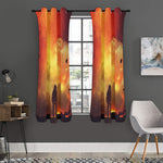 Brave Firefighter With Axe Print Curtain