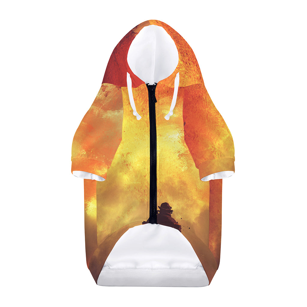 Brave Firefighter With Axe Print Dog Zip Up Hoodie