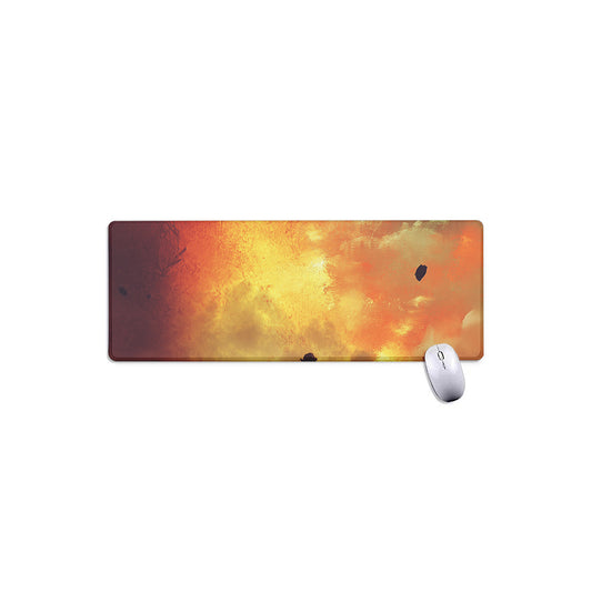 Brave Firefighter With Axe Print Extended Mouse Pad