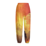 Brave Firefighter With Axe Print Fleece Lined Knit Pants