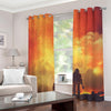 Brave Firefighter With Axe Print Grommet Curtains