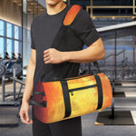 Brave Firefighter With Axe Print Gym Bag