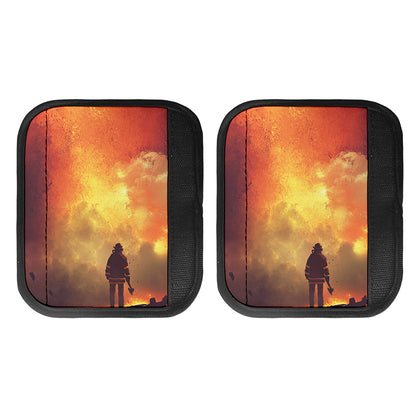 Brave Firefighter With Axe Print Handle Covers