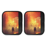 Brave Firefighter With Axe Print Handle Covers