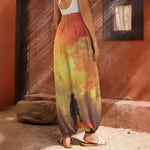 Brave Firefighter With Axe Print Harem Pants