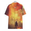 Brave Firefighter With Axe Print Hawaiian Shirt