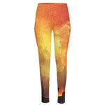 Brave Firefighter With Axe Print High-Waisted Pocket Leggings