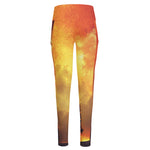 Brave Firefighter With Axe Print High-Waisted Pocket Leggings
