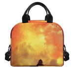 Brave Firefighter With Axe Print Insulated Lunch Bag