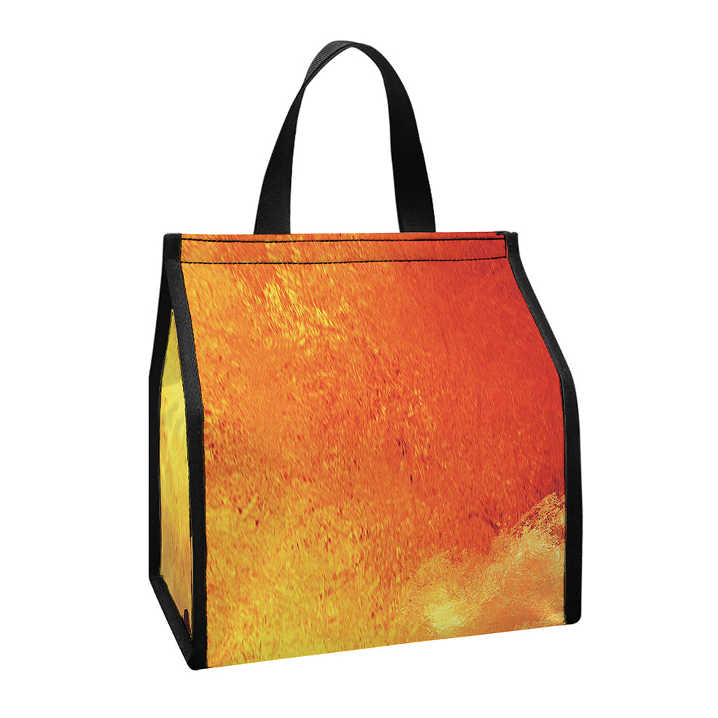 Brave Firefighter With Axe Print Insulated Lunch Tote
