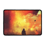 Brave Firefighter With Axe Print Kitchen Mat