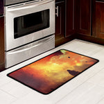 Brave Firefighter With Axe Print Kitchen Mat