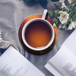 Brave Firefighter With Axe Print Leather Coaster Set