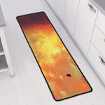 Brave Firefighter With Axe Print Long Kitchen Mat