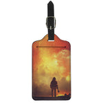 Brave Firefighter With Axe Print Luggage Tag