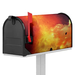 Brave Firefighter With Axe Print Mailbox Cover