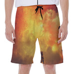 Brave Firefighter With Axe Print Men's Beach Shorts