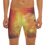 Brave Firefighter With Axe Print Men's Long Boxer Briefs