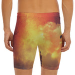 Brave Firefighter With Axe Print Men's Long Boxer Briefs