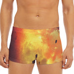 Brave Firefighter With Axe Print Men's Short Boxer Briefs