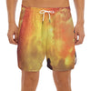 Brave Firefighter With Axe Print Men's Split Running Shorts