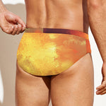 Brave Firefighter With Axe Print Men's Swim Briefs