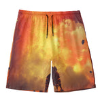 Brave Firefighter With Axe Print Men's Swim Trunks