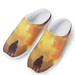 Brave Firefighter With Axe Print Mesh Casual Shoes