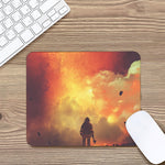 Brave Firefighter With Axe Print Mouse Pad
