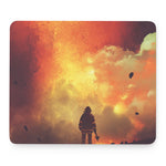 Brave Firefighter With Axe Print Mouse Pad