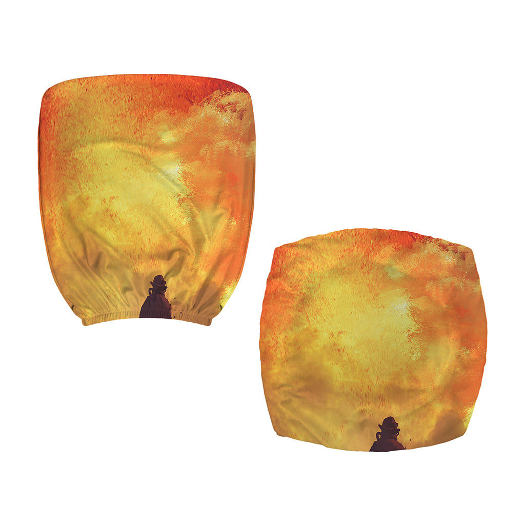 Brave Firefighter With Axe Print Office Chair Cover