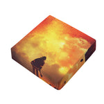 Brave Firefighter With Axe Print Outdoor Seat Cushion Cover