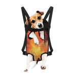 Brave Firefighter With Axe Print Pet Carrier Backpack