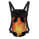 Brave Firefighter With Axe Print Pet Carrier Backpack